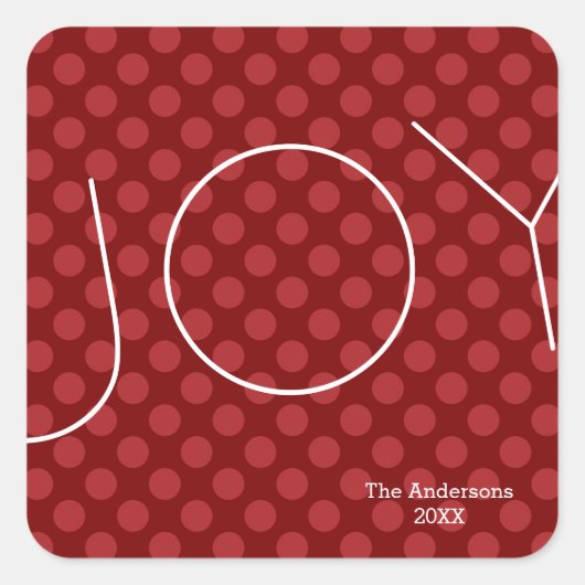Joy Mod ドット - スクエアステッカー スクエアシール (正面)