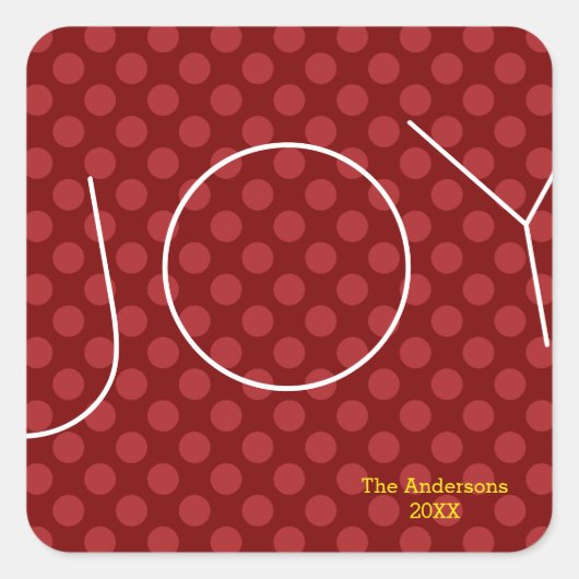 Joy Mod ドット - スクエアステッカー スクエアシール (正面)