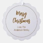 JOY Nativity Christmas  オーナメントカード (裏面)