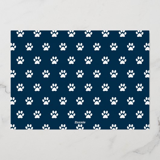 Joy Navy Dogの写真を展開 箔シーズンカード (裏面)