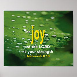 JOY Nehemiah 8:10クリスチャン感動的ス ポスター