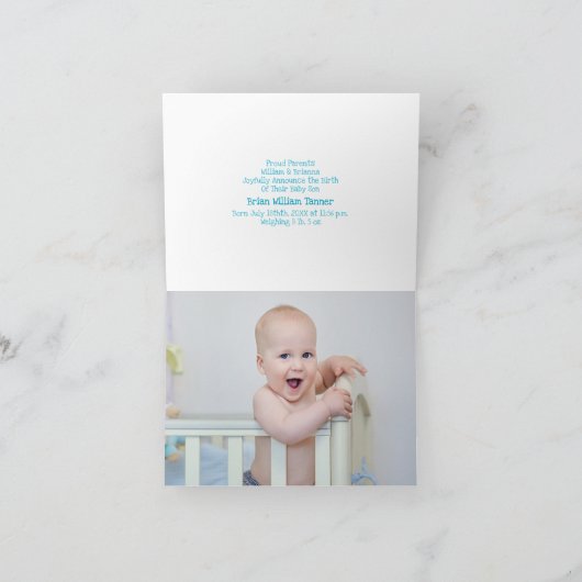 JOY. Newborn Girl Announcement 案内状 (内部)