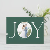 Joy Newlywedクリスマスフォトカード シーズンカード (スタンド正面)