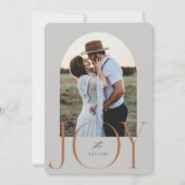 JOY Newlywed Just Married Christmas Card シーズンカード (正面)