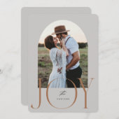 JOY Newlywed Just Married Christmas Card シーズンカード (正面/裏面)