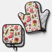 Joy of Christmas 鍋つかみ&鍋敷きセット (正面/裏面)