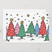 Joy of Christmas Doodle Art Style シーズンカード (正面/裏面)