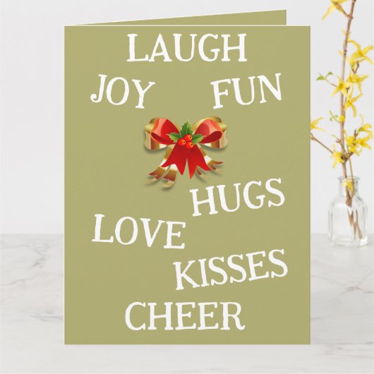 Joy of Christmas Folded Card カード (黄色い花)