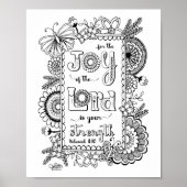 Joy of the Lord Christian Scripture Bible Verse ポスター (正面)