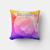 Joy Of The Soul Rose Inspirational Rumi Quote クッション (正面)