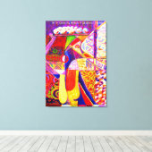 Joy of trading 油On Canvas by Mojisola Gbadamo キャンバスプリント (インサイチュ (ウッドフロア))