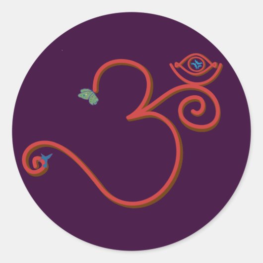 Joy Omステッカー ラウンドシール (正面)