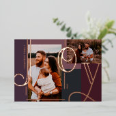 Joy Overlay はっきりした Color Blocksファモダンミリ写真 箔シーズンカード (立ち正面)