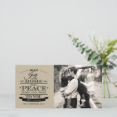 JOY PEACEクリスマスクリスマスファミリーフォトフォトカード シーズンカード (スタンド正面)