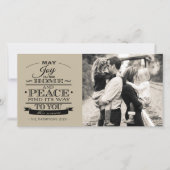 JOY PEACEクリスマスクリスマスファミリーフォトフォトカード シーズンカード (正面)