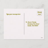 Joy Peace and Love Christmas Treeカード シーズンポストカード (裏面)