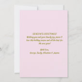 Joy Peace and Love Christmas Treeカード 招待状 (裏面)