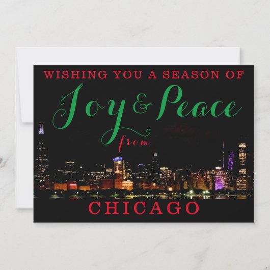 Joy & Peace from Chicago カスタム1招待状 招待状 (正面)