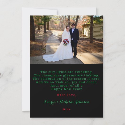 Joy & Peace from Chicago カスタム1招待状 招待状 (裏面)