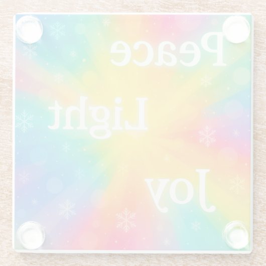 Joy Peace Light ガラスコースター (裏面)