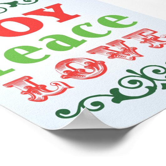 Joy Peace Loveポスター ポスター (角)