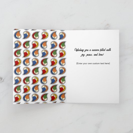 Joy Peace Love - Custom Background & Message カード (内部)