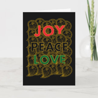 Joy Peace Love - Custom Colors & Message カード
