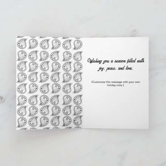 Joy Peace Love - Custom Colors & Message カード (内部)