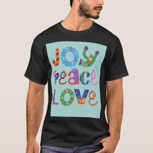 Joy , peace, love– Inspirational t shirt design  Tシャツ (正面)