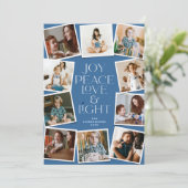 Joy Peace Love & Light Hanukkah 10 Instant Photo H シーズンカード (スタンド正面)
