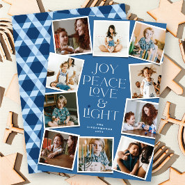 Joy Peace Love & Light Hanukkah 10 Instant Photo H シーズンカード