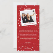 Joy Peace Love Mustache笑顔の顔おもしろい写真 シーズンカード (裏面)