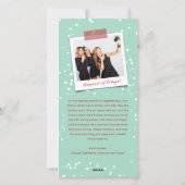 Joy Peace Love Mustache笑顔の顔おもしろい写真 シーズンカード (裏面)