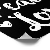 Joy Peace Love Red Brushed Script Womens Holiday  ポスター (角)