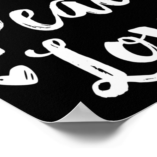 Joy Peace Love Red Brushed Script Womens Holiday  ポスター (角)