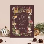 Joy Peace Love Water Color Woodsyキノコ写真 シーズンカード<br><div class="desc">我々の魅惑的な「喜び、平和と愛」の水色ウッドランドの木の葉キノコ写真のホリデーカードで季節のウィムジーを受け入れる！今年のホリデーシーズンは愛する人に芸術的魔法を送るのに最適な方法だ。私たちお洒落と魅力的デザインは手の水の色のキノコ、冬の緑と果実で破裂している。喜びを広げ、自然の美しいを受け入れる私たちの1つの種類の水の色のホリデーカード。オリジナルのアートワークとデザインMoodostology Papery著。</div>
