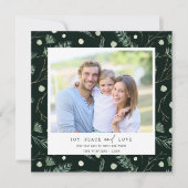 Joy Peace Love Winter Greeneryフォトスクエア シーズンカード (正面)