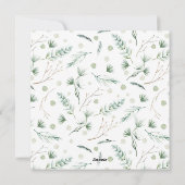 Joy Peace Love Winter Greeneryフォトスクエア シーズンカード (裏面)