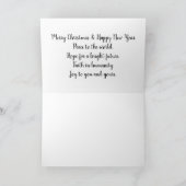 Joy Peace Love YOUR PHOTOまたは保雪だるま写真 カード (内部)