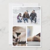 Joy Photo パーソナライズされた Christmas Cat Paw Print シーズンカード (裏面)