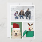 Joy Photo パーソナライズされた Christmas Dog Paw Print シーズンカード (裏面)