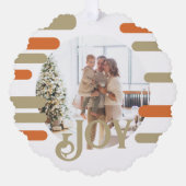 Joy Photo Christmas パーソナライズされた オーナメントカード (正面)