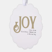 Joy Photo Christmas パーソナライズされた オーナメントカード (左)