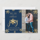 Joy Photo Christmas Pregnancy Announcement Card 案内状 (正面)