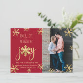 Joy Photo Christmas Pregnancy Announcement Card 案内状 (スタンド正面)