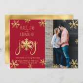 Joy Photo Christmas Pregnancy Announcement Card 案内状 (正面/裏面)