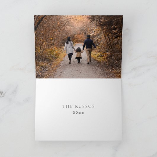 Joy Pizza Love Christmas Photos カード (内部)