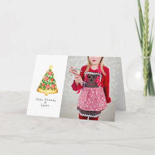 Joy Pizza Love Christmas Photos カード