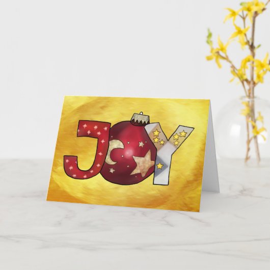 Joy  postkarte カード (黄色い花)