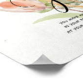 Joy-Psalm 16:11オレンジフローラ ポスター (角)